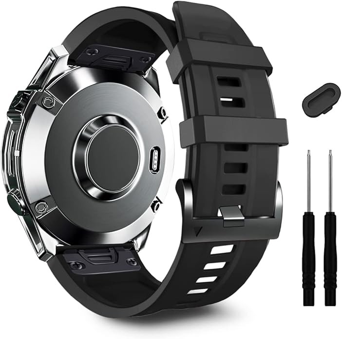 2 Pack Silicone Strap Compatible with Garmin Fenix 8 Pro 47mm and Forerunner 955