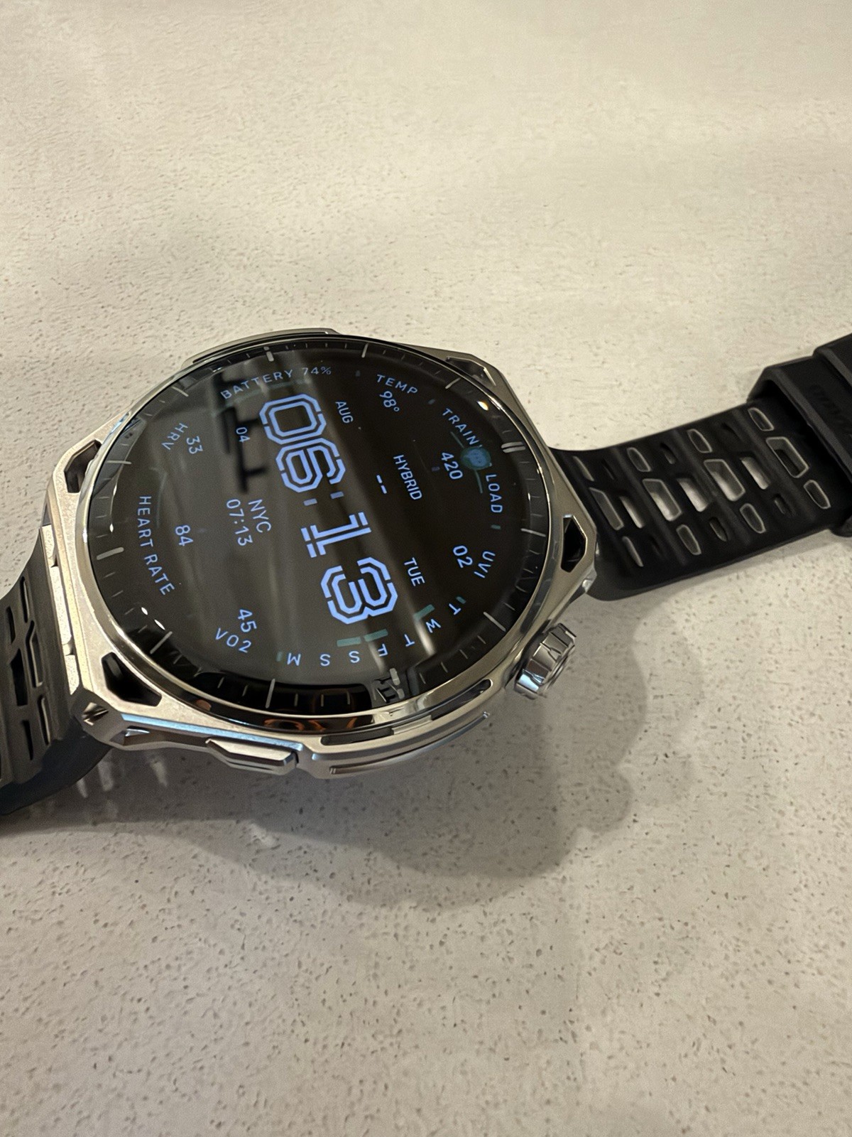 Amazfit Balance 3 51mm Stainless Steel Silver GPS Running Watch Silicone Band