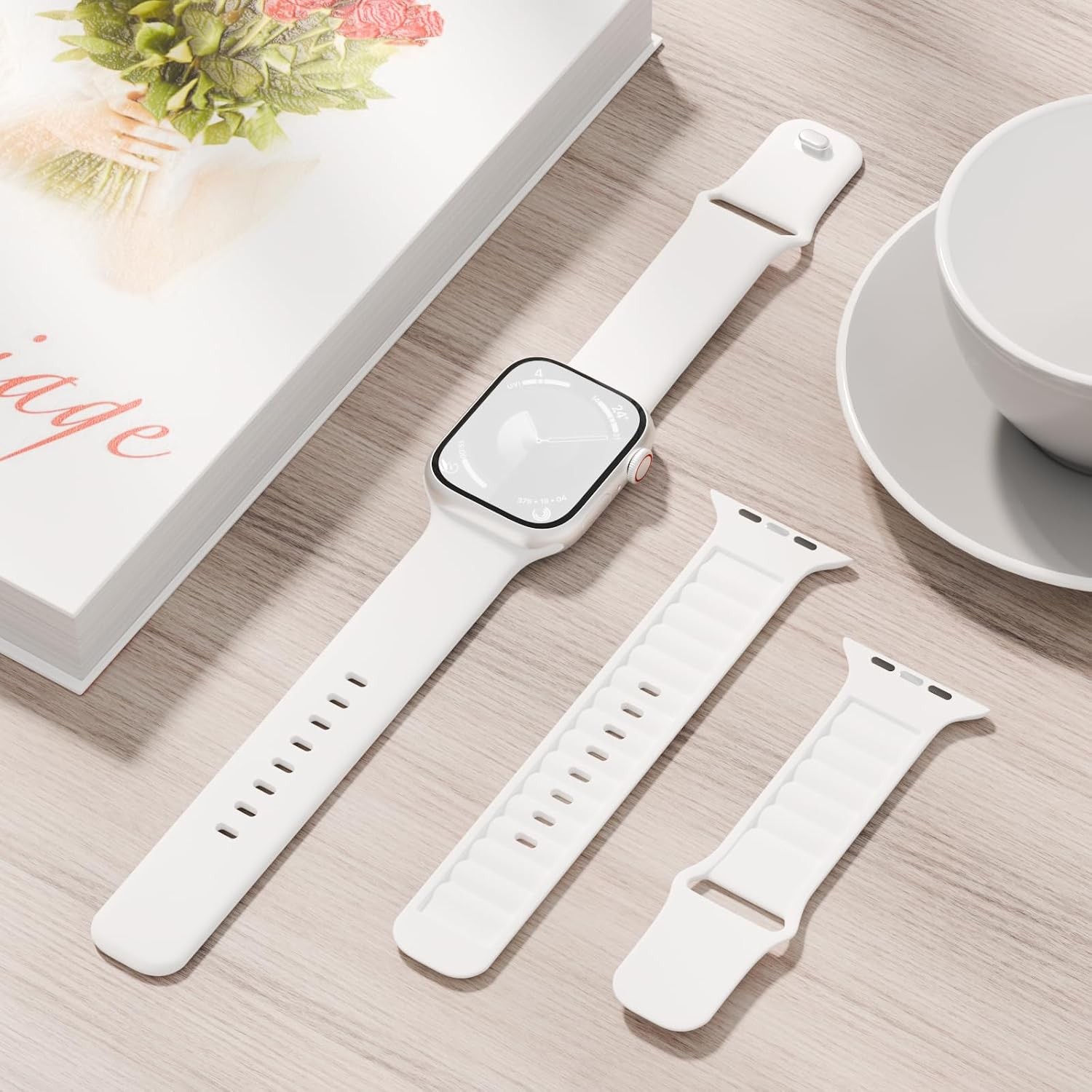 Silicone Strap Compatible with Apple Watch Series 10 38mm 40mm 41mm 42mm