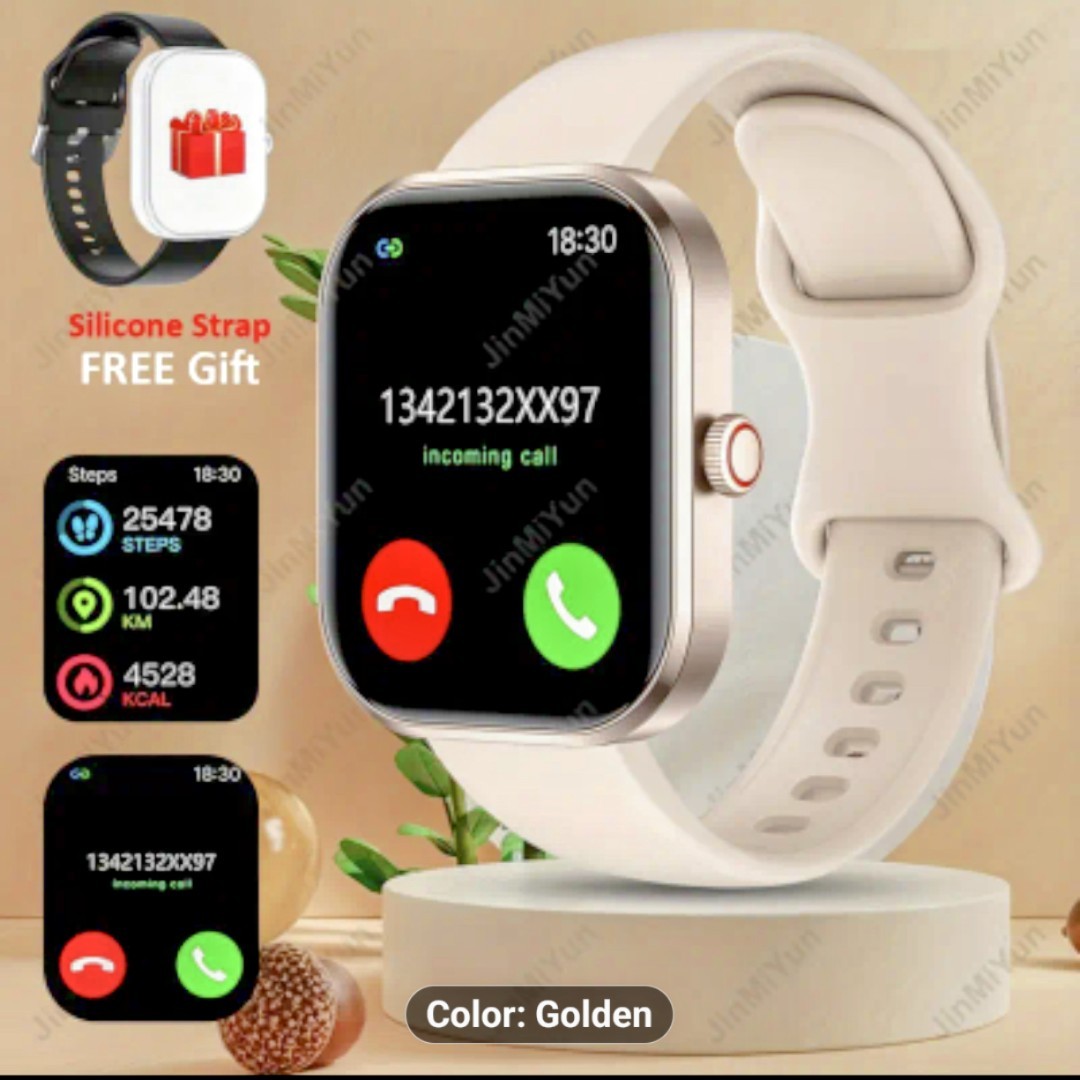 2.01-INCH FULL SCREEN TOUCH, 3PCs STRAP SPORT SMART WATCH