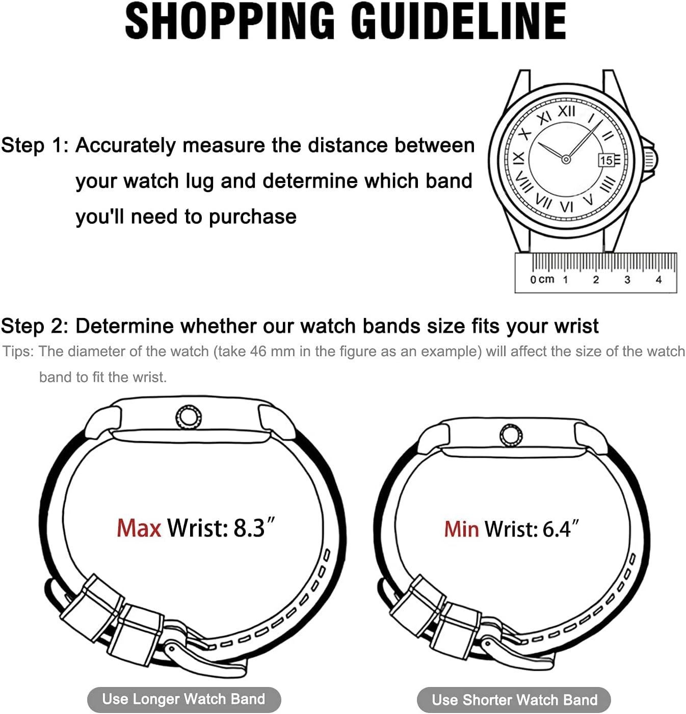 Quick Release Silicone Watch Bands 18mm 20mm 22mm 24mm Compatible Strap Black