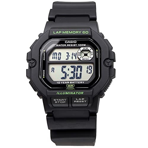 Casio Sports Gear Digital Men’s Watch 60-Lap Memory WS-1400H-1AV Black