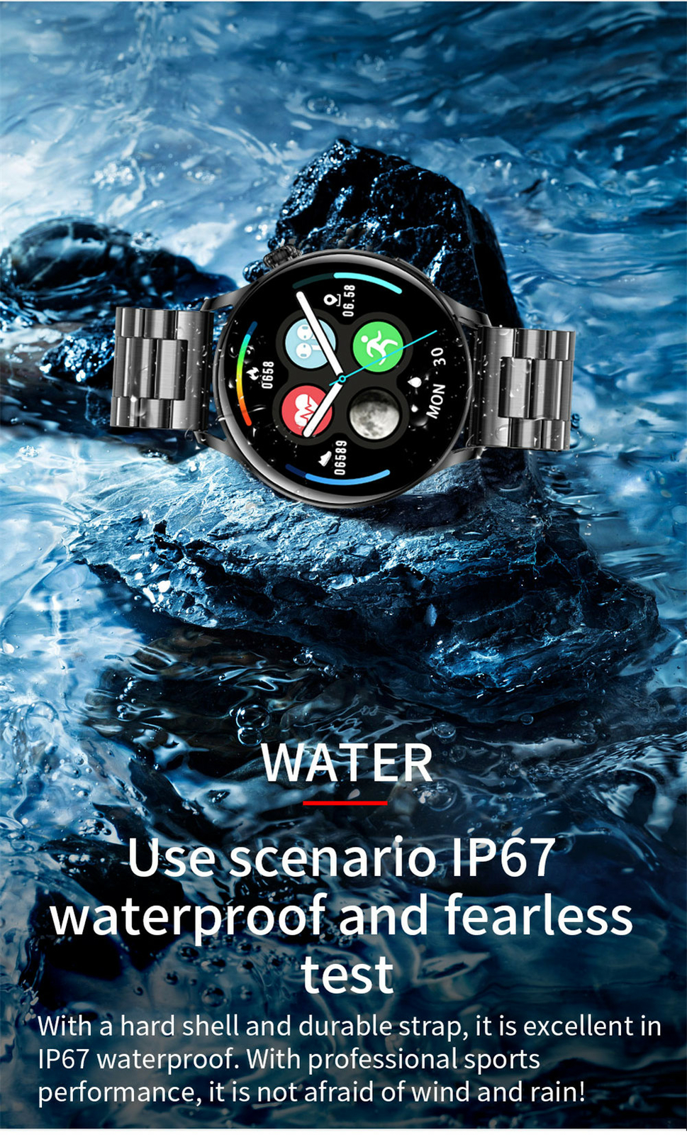 Smart Watch 1.28 inch Touch Screen Bluetooth Call Watch for Andorid IOS Phones