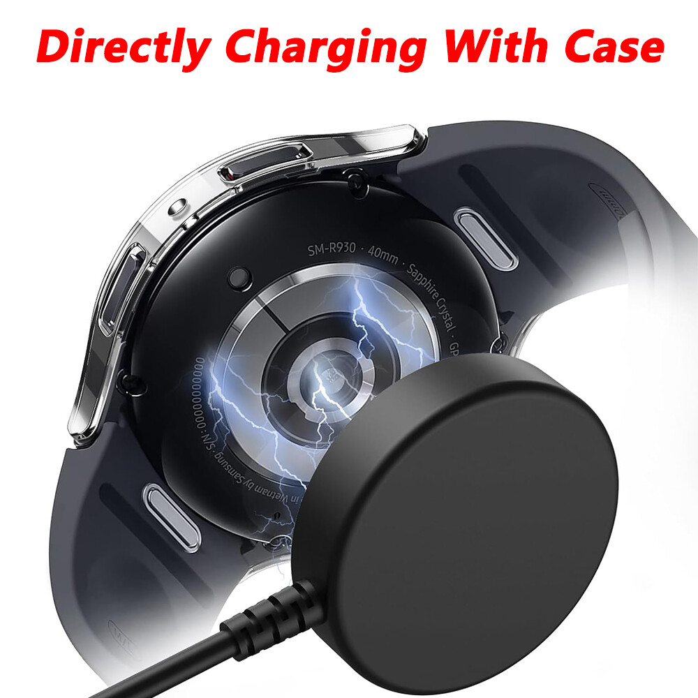 For Samsung Galaxy Watch 6 5 4 Hard Case Screen Protector Tempered Glass Cover