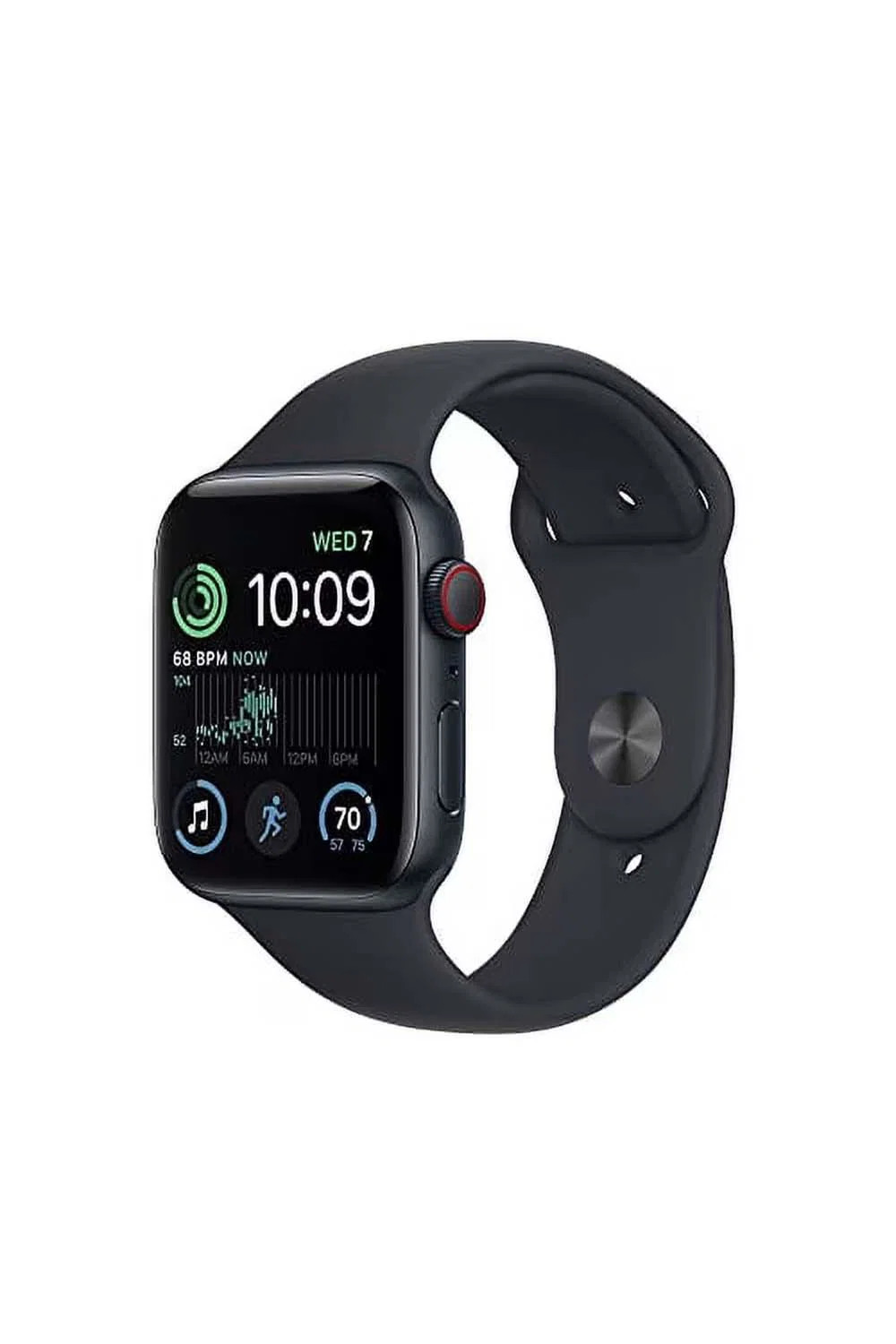 Apple Watch MXEJ3LL/A SE 2nd Gen 44mm GPS Midnight w/ Midnight Band