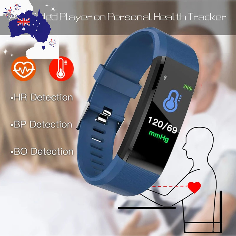 Smart Watch 115Plus Bracelet Heart Rate Blood Pressure Band Fitness Tracker Smar