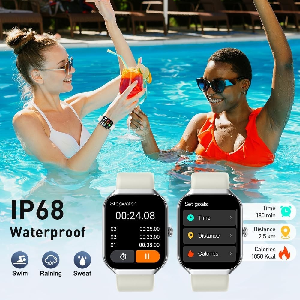 Smart Watch for Men Women(Answer/Make Call), 1.96″ HD Smartwatch 2025 Fitness