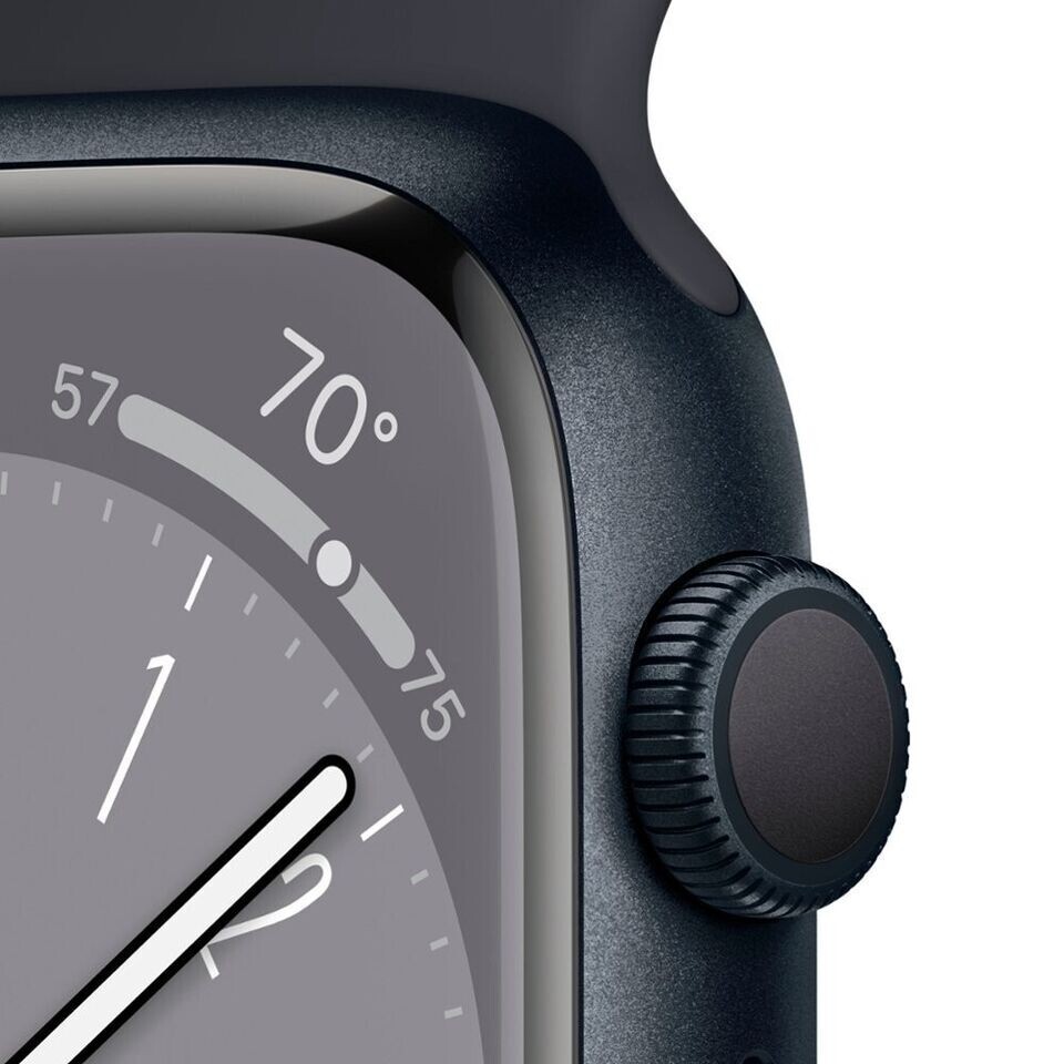 NEW Apple Watch Series 8 41mm Smart Watch w/ Midnight Aluminum Case MNU83LL/A