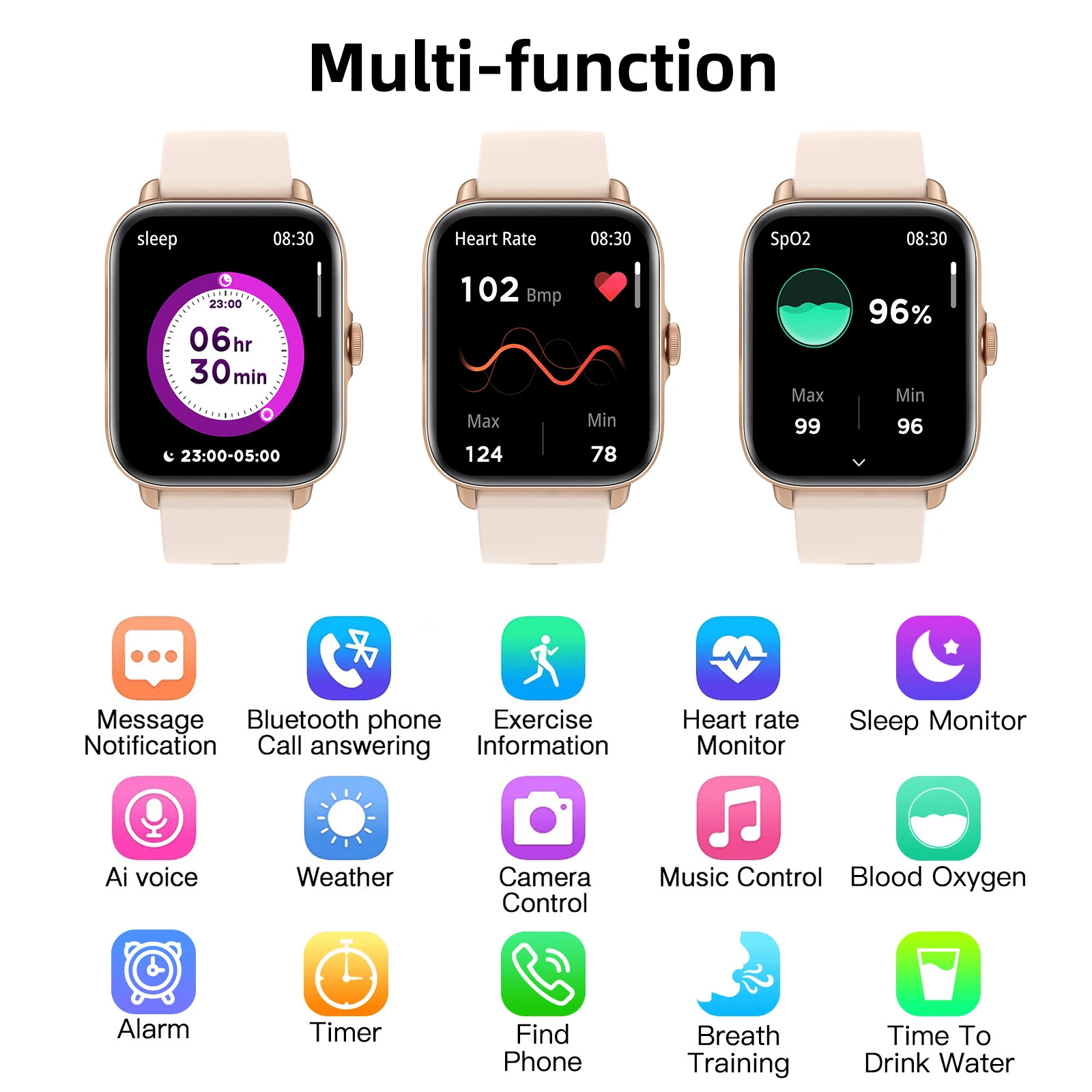 🔥2025 Smart Watch For Women, Waterproof Smartwatch Bluetooth iPhone Samsung