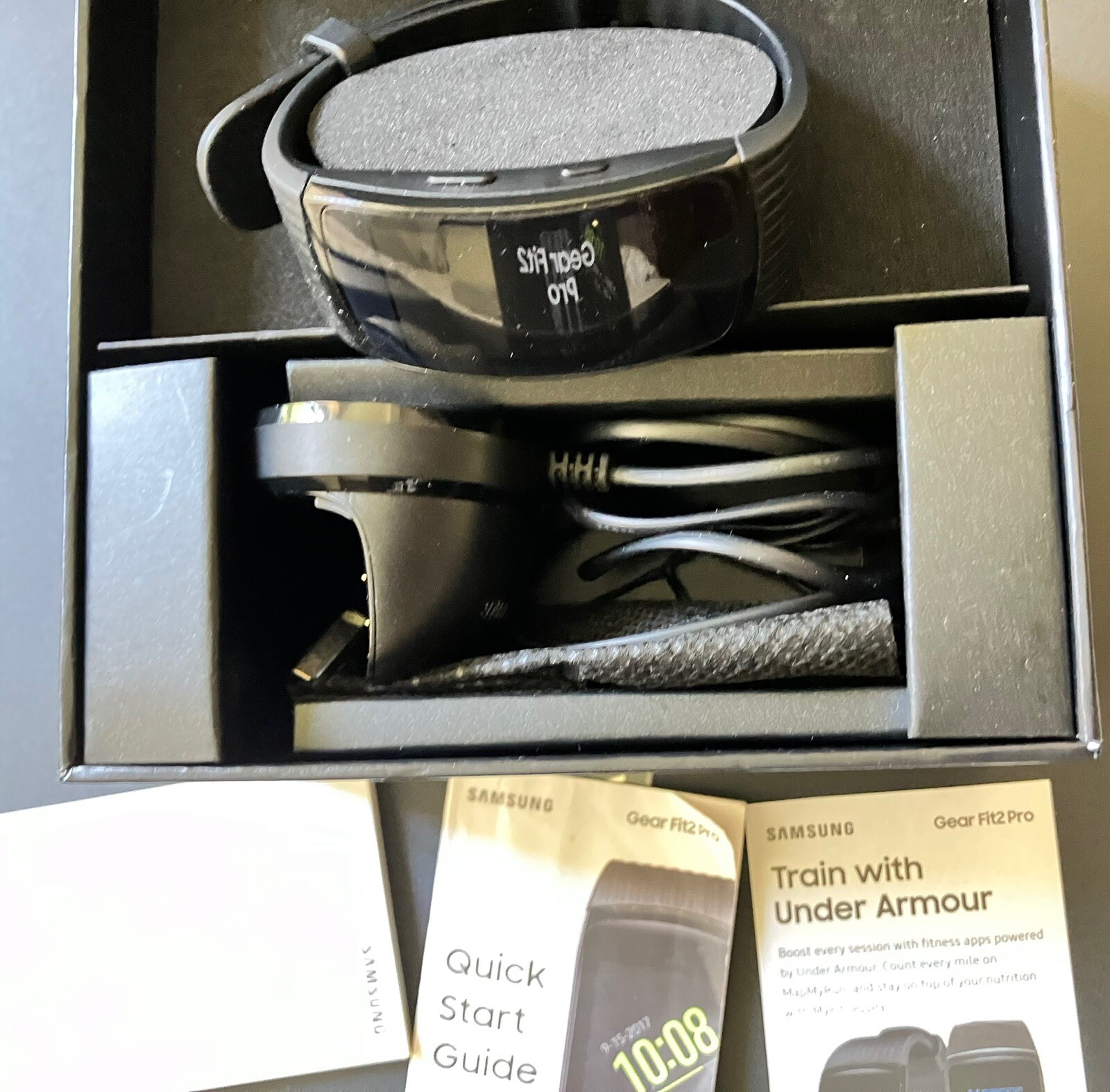 Samsung Gear Fit2 Pro Small Band Black Fitness Tracker Smartwatch Open Box New