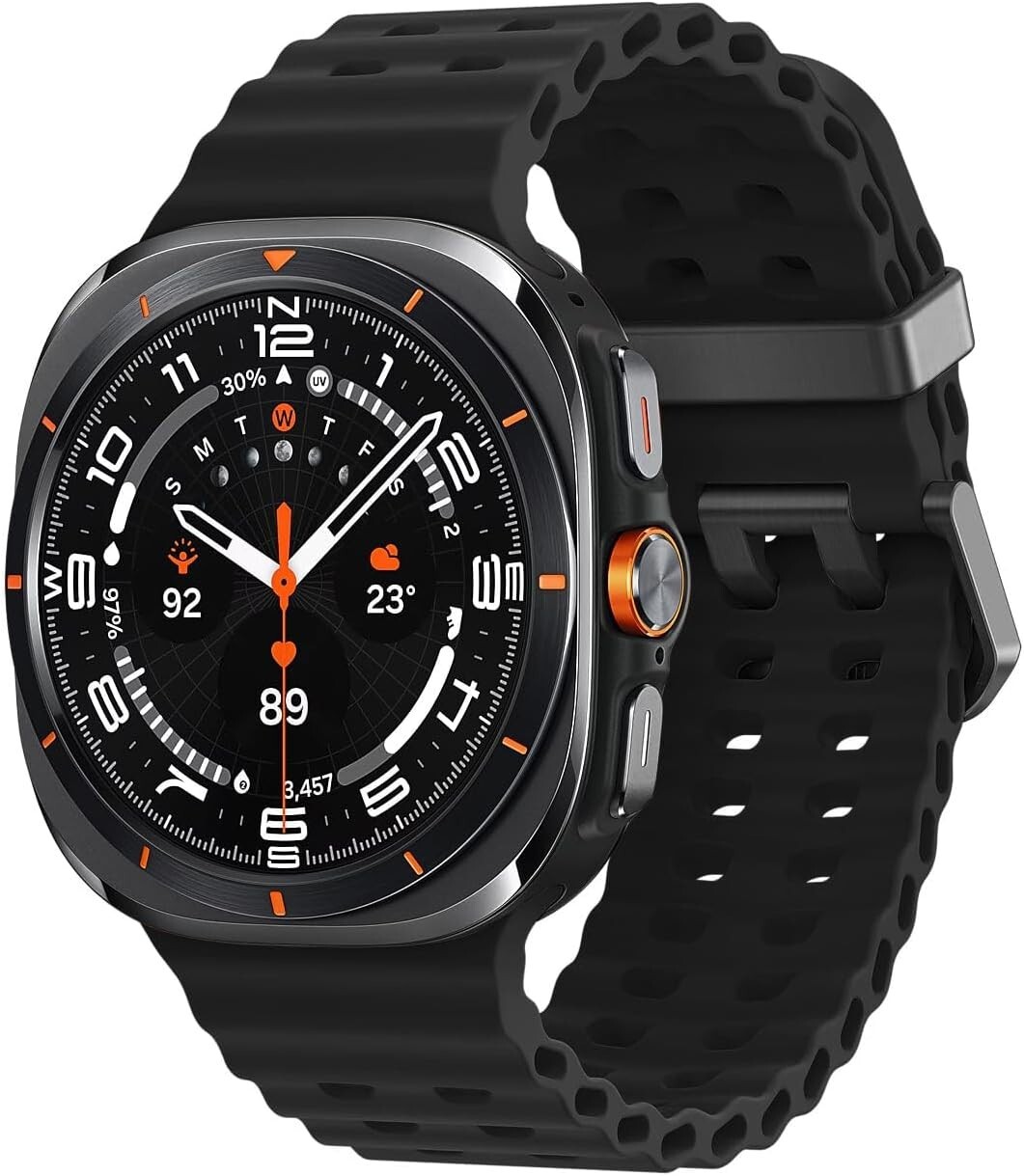 Soft Silicone Strap Band Compatible with Samsung Galaxy Watch Ultra 47mm,Black