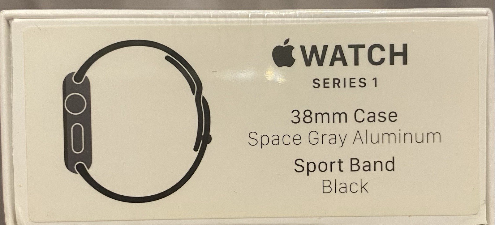 Apple Watch Series 1 38mm Space Gray Aluminum Case Black Sport Band (MP022LL/A)