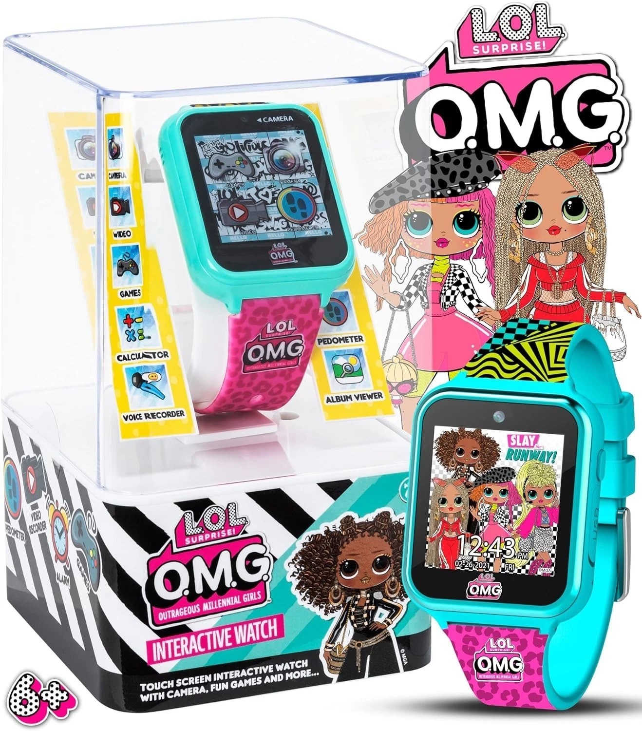 Water Resistant L.O.L. Surprise Kids Touchscreen Smart Watch with Games & More