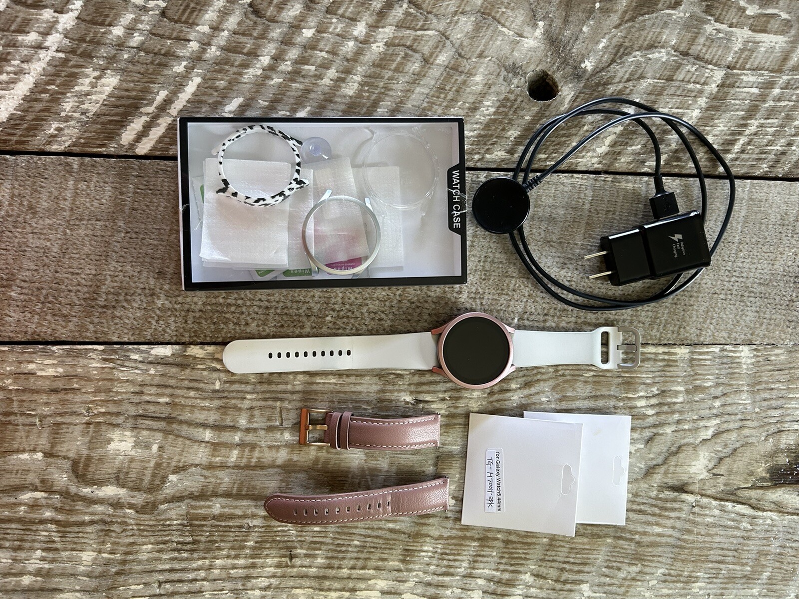 Samsung Galaxy Watch5 SM-R910 44mm Aluminum Case with White Sport Band…