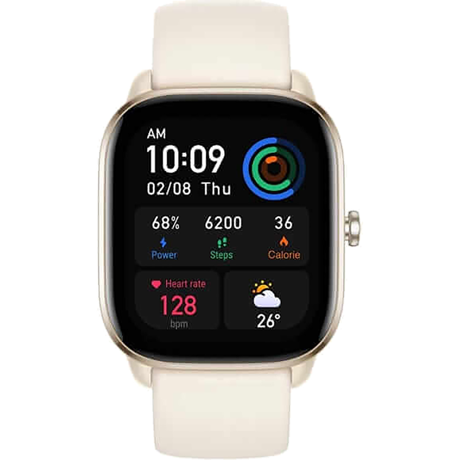 Amazfit GTS 4 Mini Bluetooth Moonlight White Smartwatch NEW