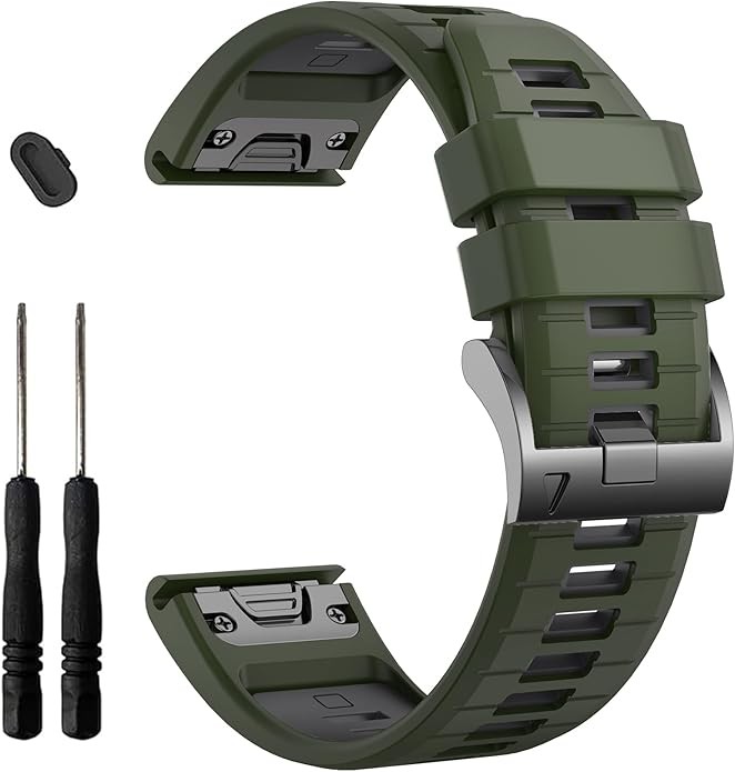 Silicone Strap Compatible with Garmin Fenix 8 Pro 51mm and Fenix 7X Pro 51mm Wat