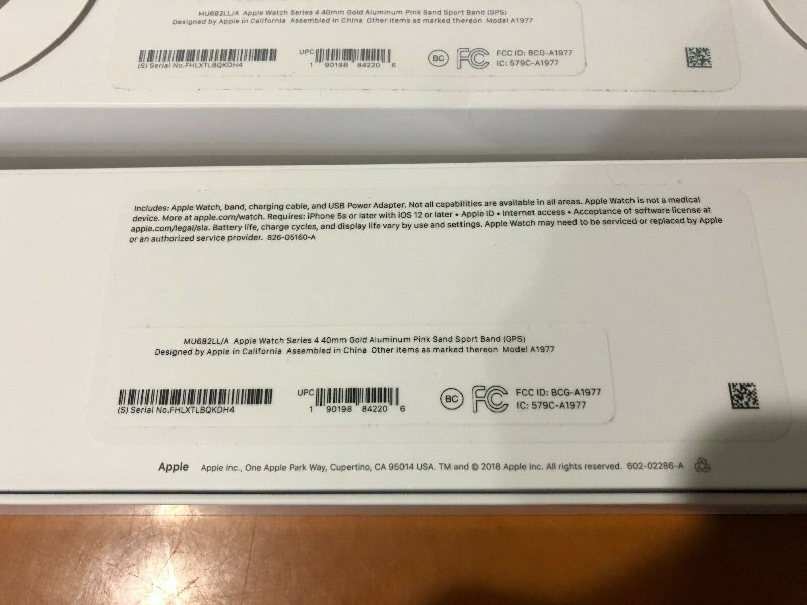 Apple Watch Series 4 40 mm Gold Aluminum Case Pink Sand Sport Band GPS CRACKED