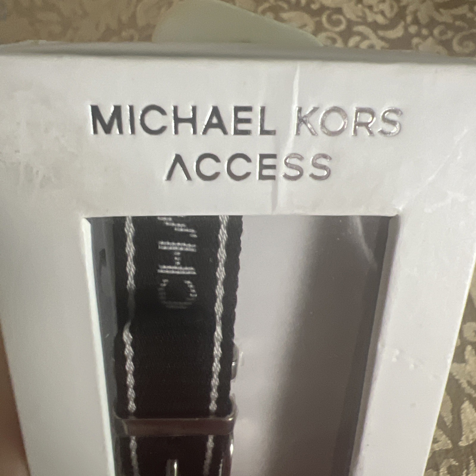 Michael Kors Access Black & White Woven Strap For Runaway Smartwatch MKT9071
