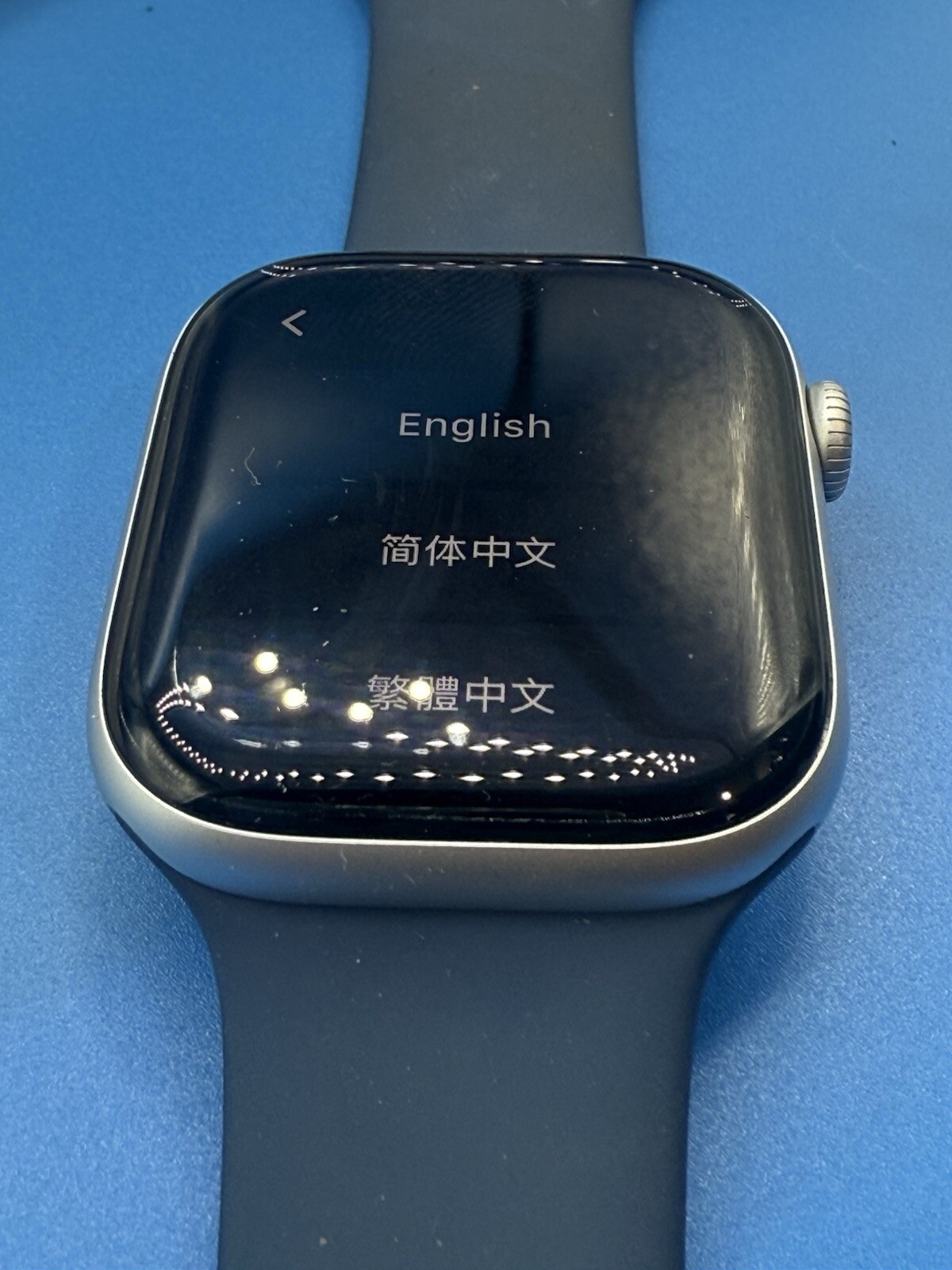 Apple Watch Series 10 GPS Cell 46mm Silver Case Denim Sport Band M/L MWY13LW/A