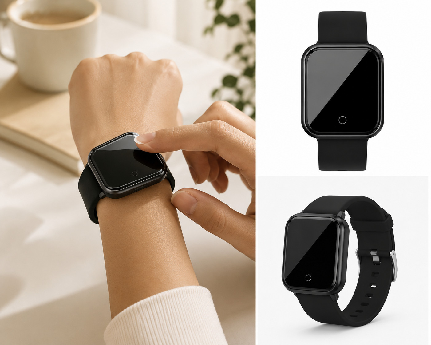 Smart Watch for Android & iOS – 1.4″ Touchscreen, Waterproof, Multiple Watch Fac