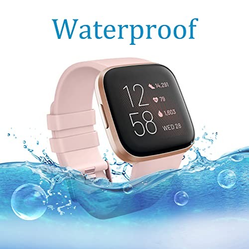Sport Silicone Strap Compatible with Fitbit Versa 2/Versa Lite/SE Soft Replaceme