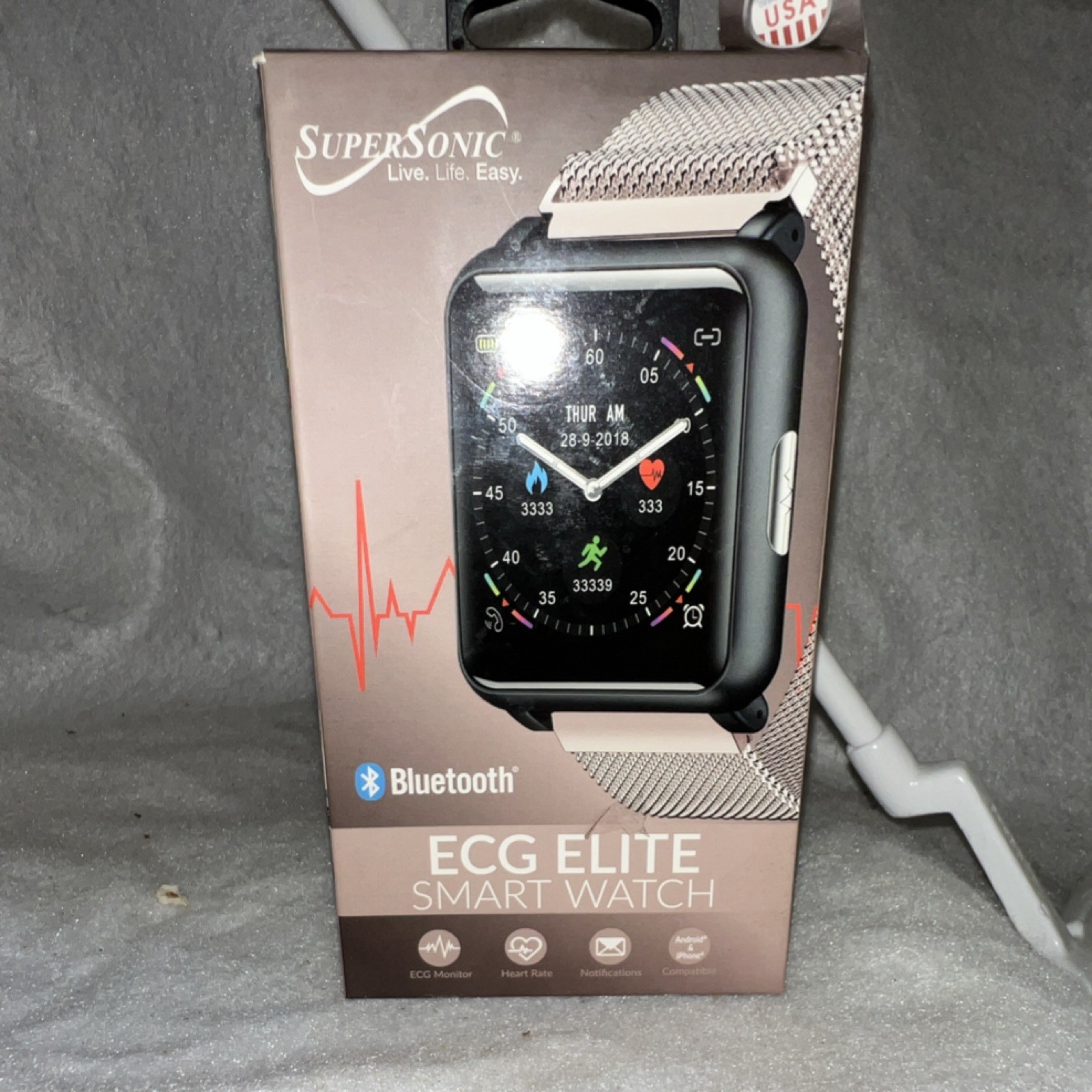 Supersonic SC-84ECG Smart Watch 1.3″ LCD ECG Heart Rate Blood Pressure