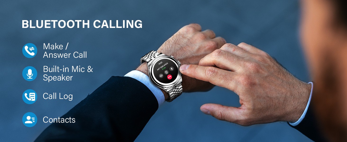 Souyie H67 Smart Watch – Silver Metal – Notifications – Health Tracking – GPT