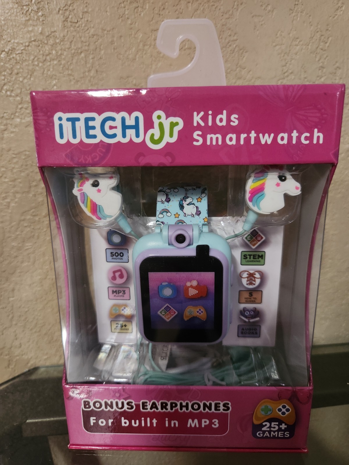 iTech Junior Girls Earbuds & Smartwatch Set – Unicorn Print