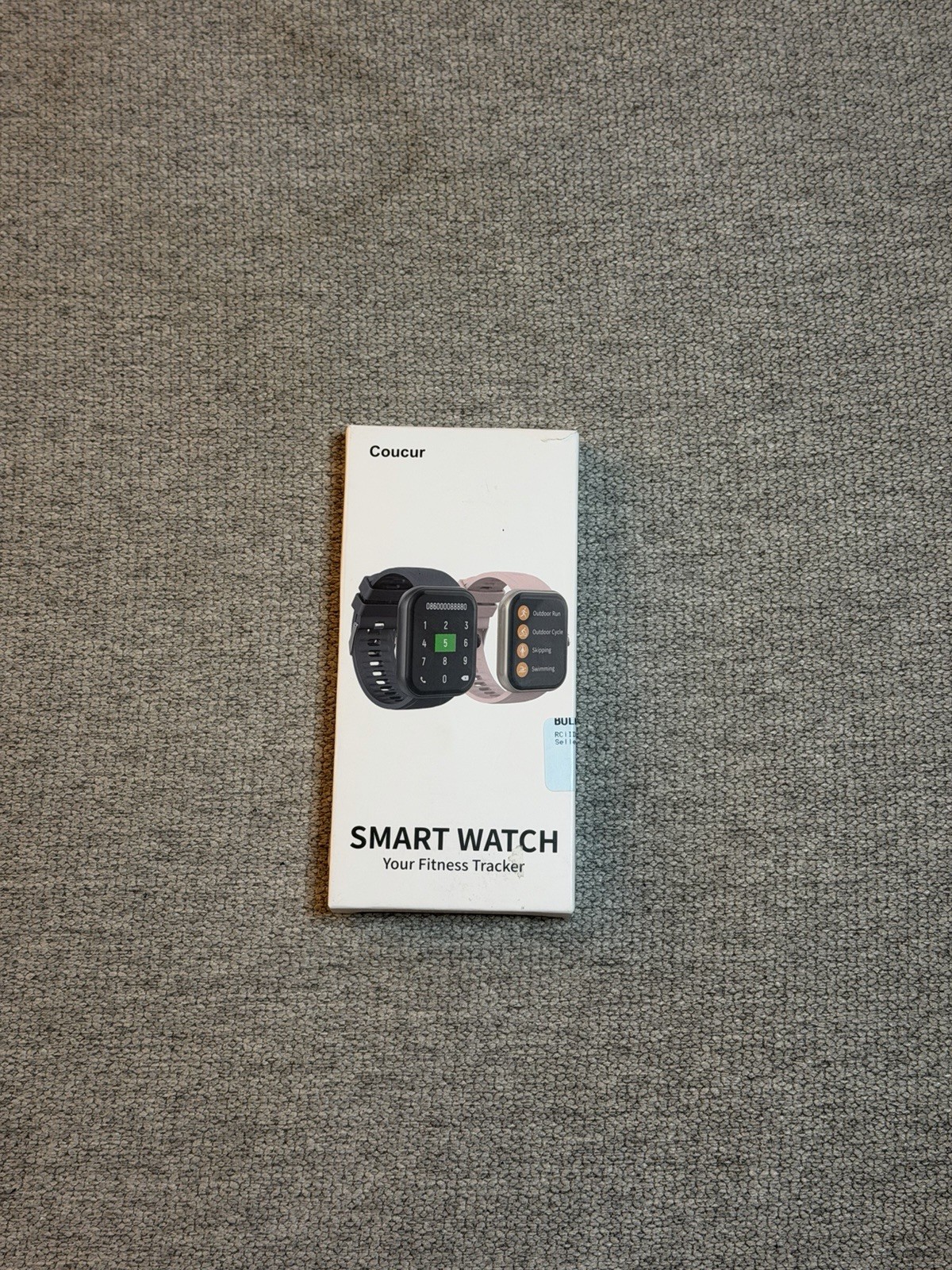 Coucour Smart Watch Fitness Tracker Black New Open Box