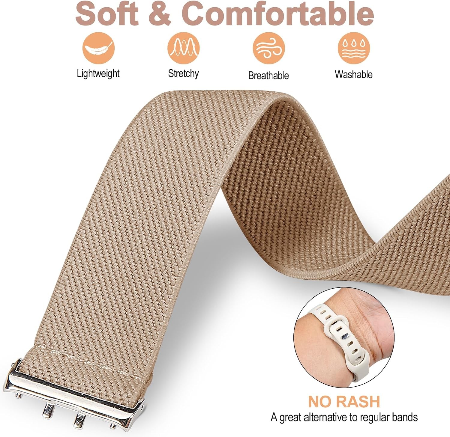 5 Pack Stretchy Nylon Strap Compatible with Samsung Galaxy Fit 3 SM-R390
