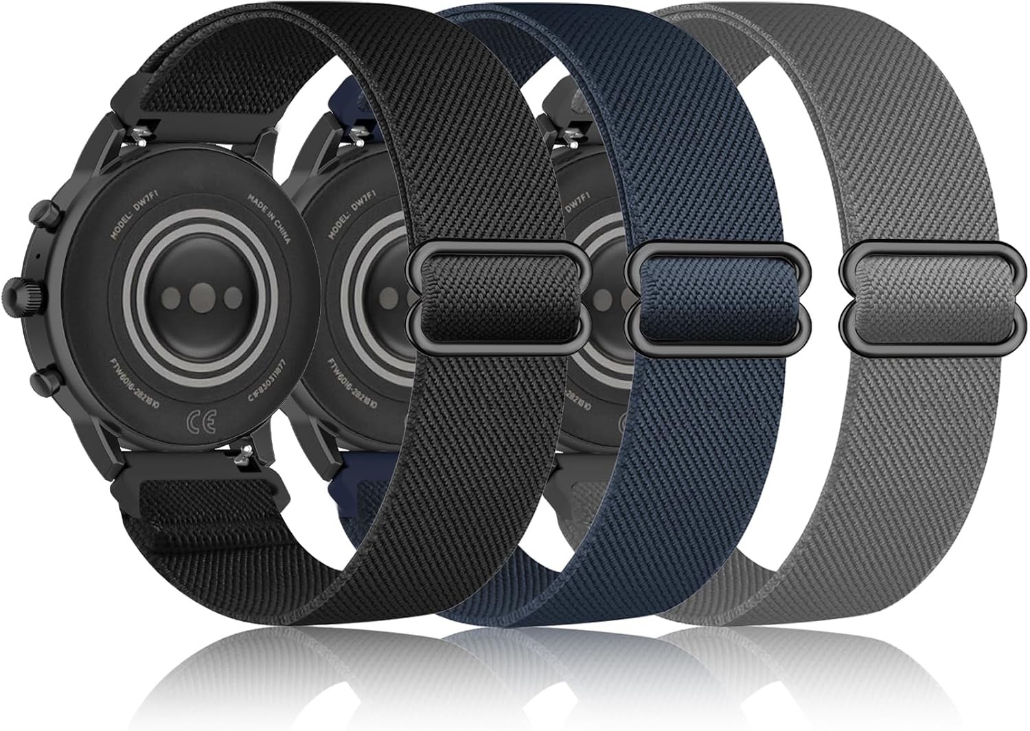 3 Pack Nylon Watch Bands for CMF Watch 3 Pro/Pro 2, Quick Release Adjustable