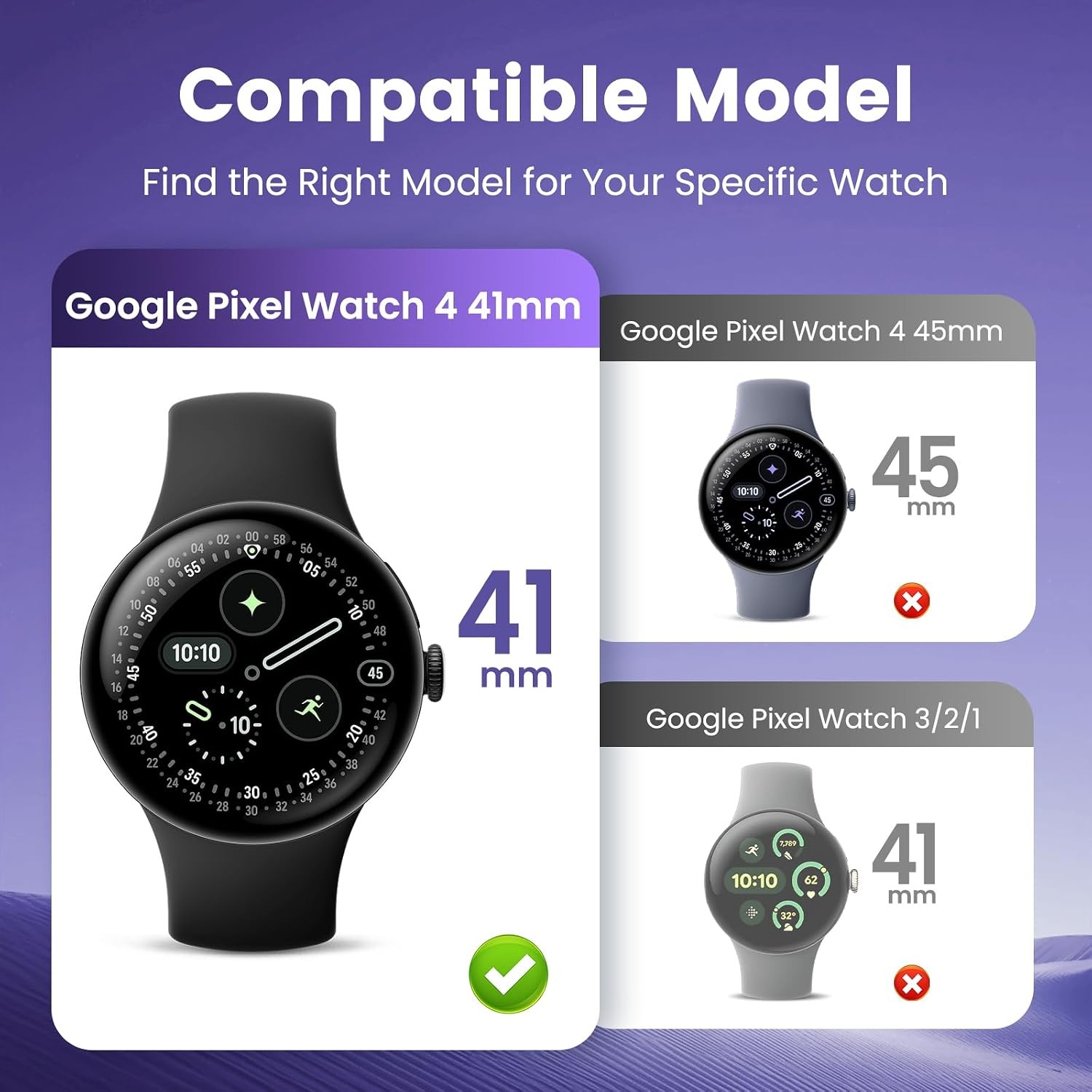 Waterproof Case For Google Pixel Watch 4 41mm High Sensitive HD Bumper Cover