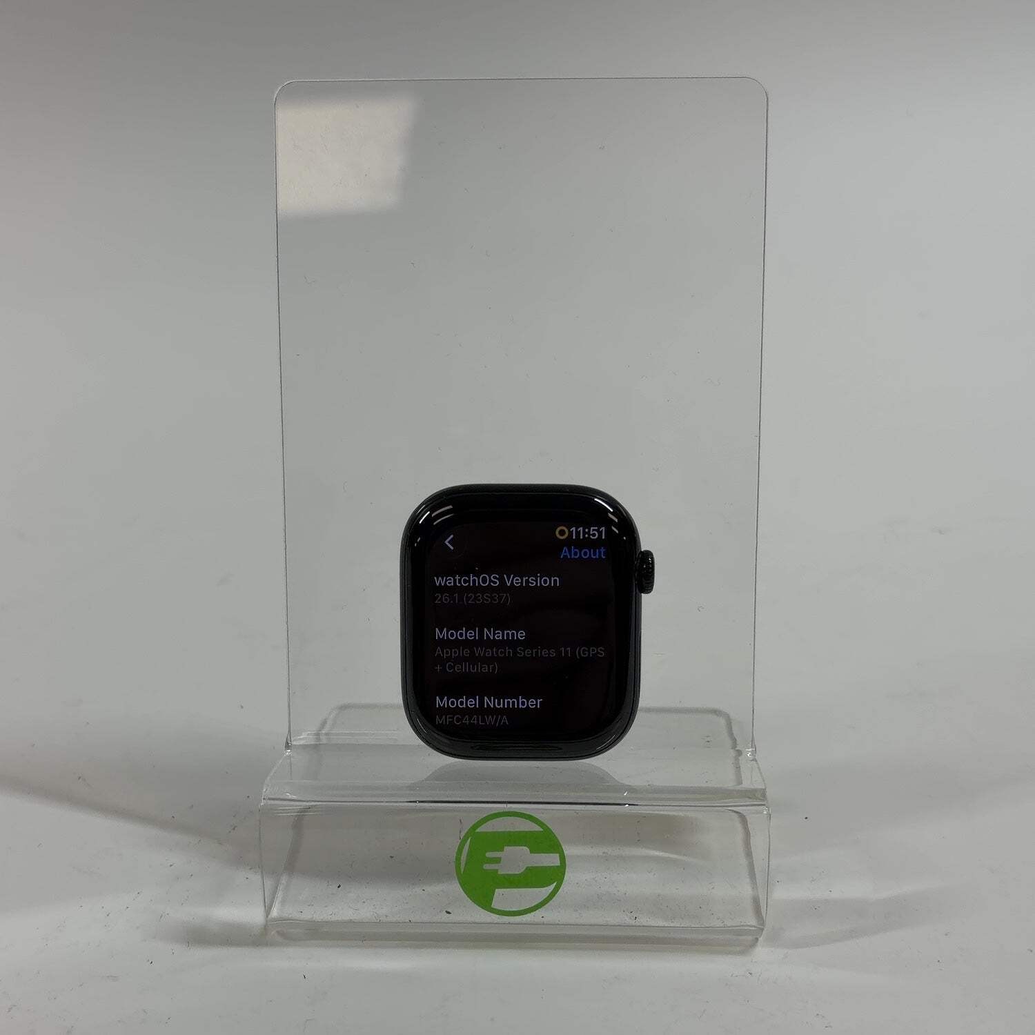 GPS Only Apple Watch Series 11 46MM Jet Black Aluminum Black Sport Band MFC44LW/