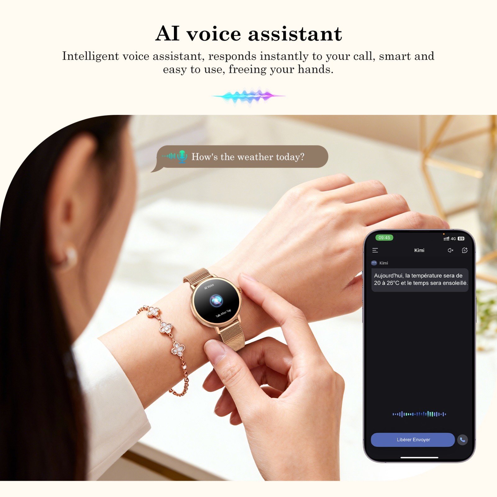 Ladys Smart Watch Women Fitness Tracker Blood Pressure Heart Rate Sport Watches