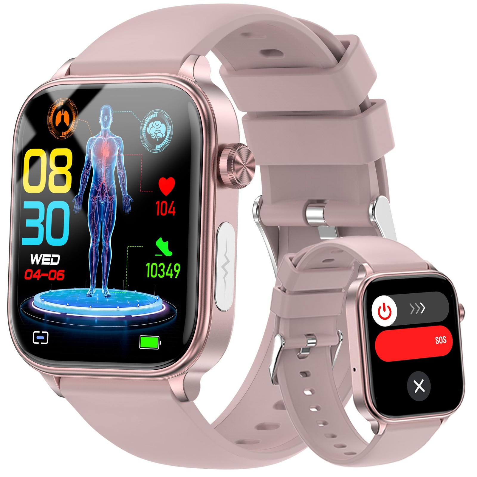 for Men Women (Answer/Make Calls), 1.96″ HD Screen Fitness Watch with /Heart …