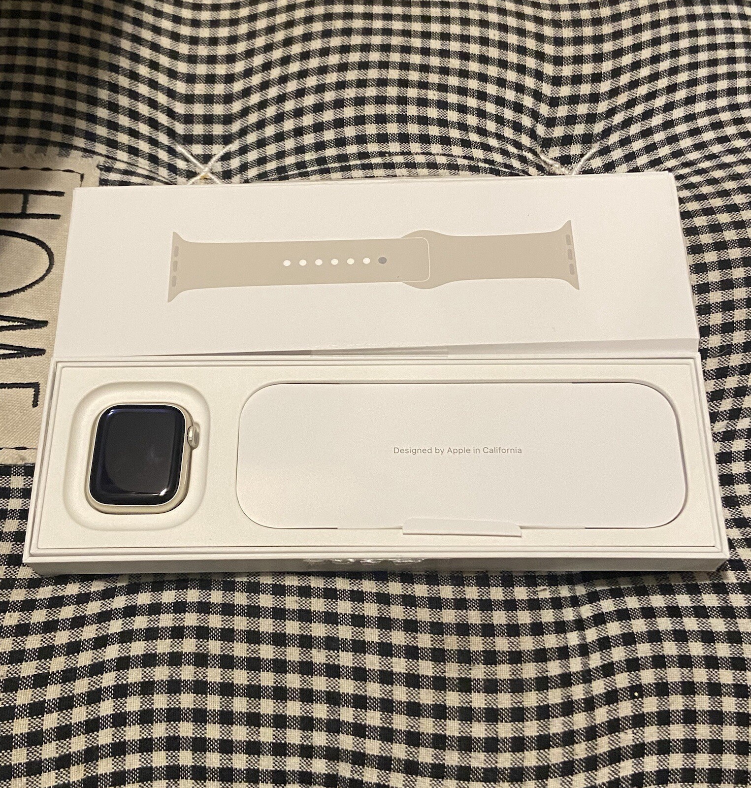 Apple Watch Series 9 GPS 41mm Aluminum Case with Starlight Sport Band – S/M