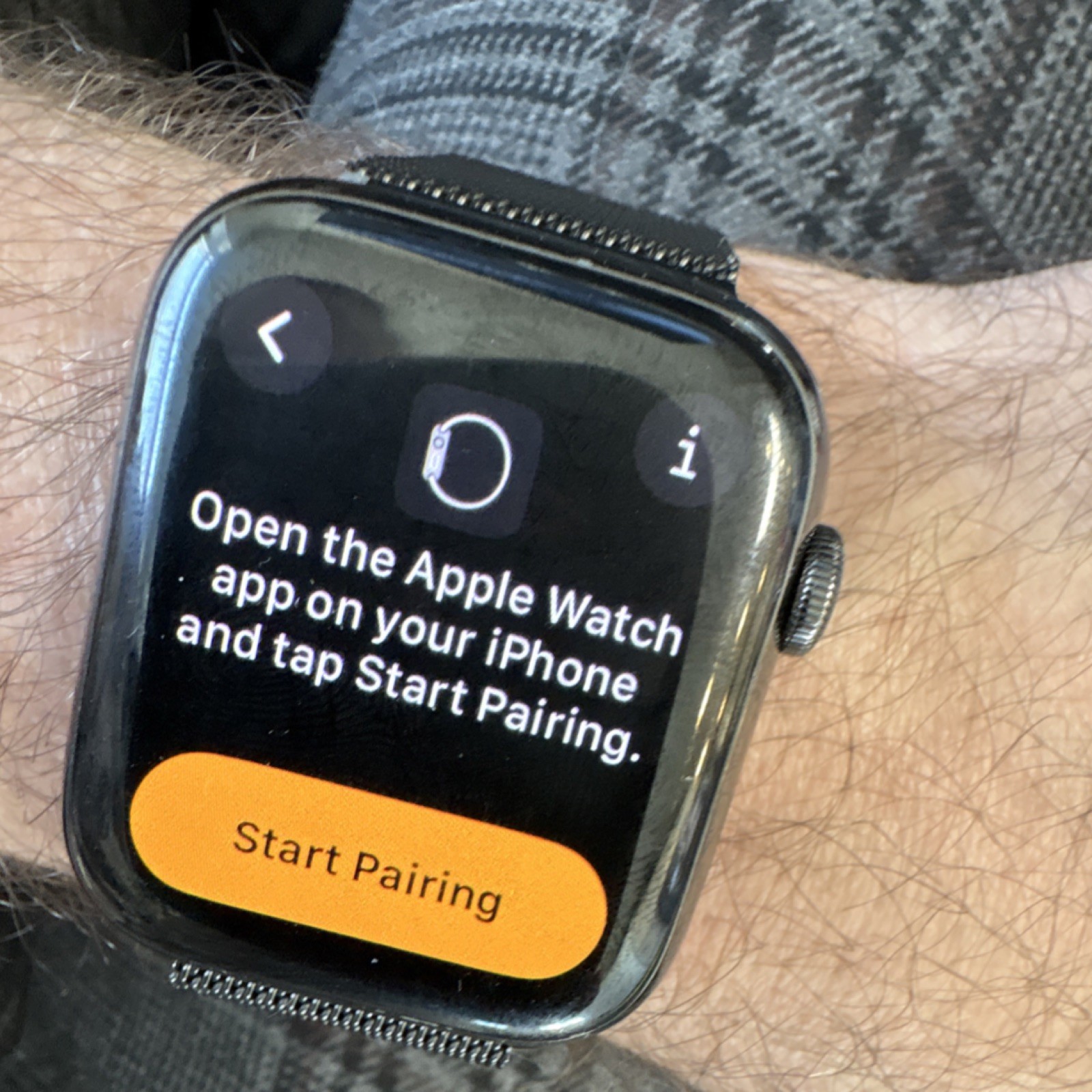 Apple Watch Series 7 45mm Stainless Steel Case with Black Stainless Steel Band