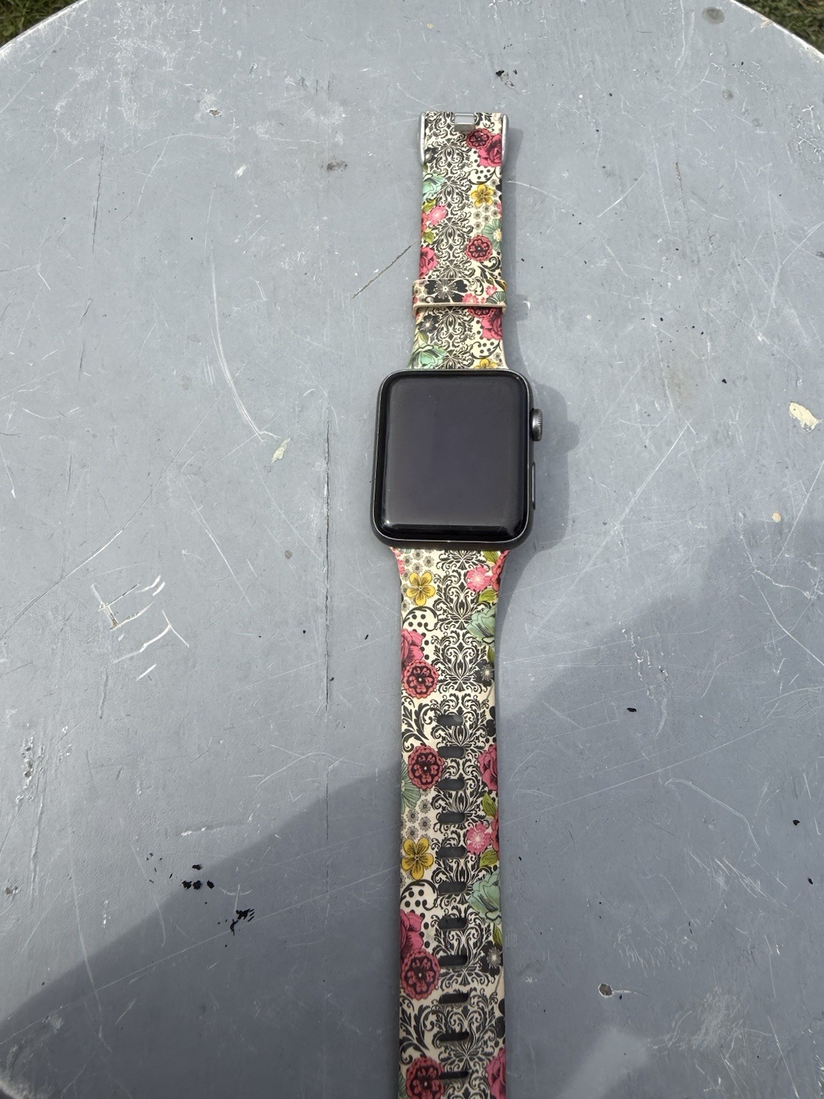 Apple Watch Series 2 42mm Gray Aluminum Multicolor Silicone Band Fitness Tracker