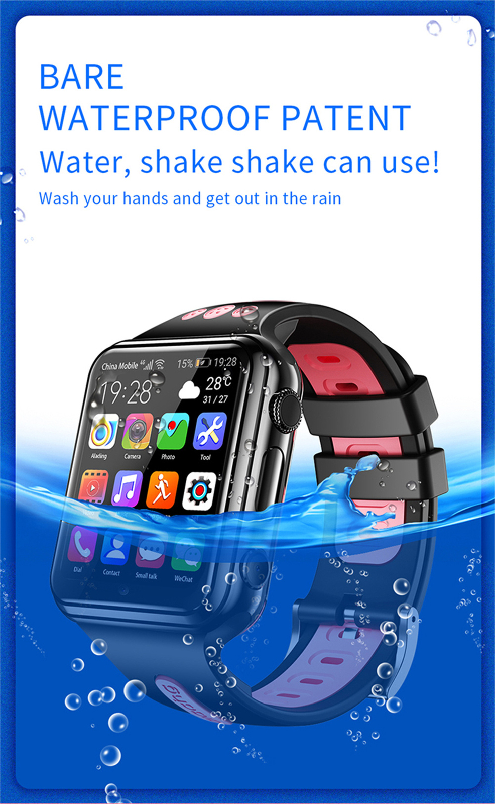 4G Smart Watch for Kids Fitness Tracker Voice Video Call SOS Camera Boys Girls