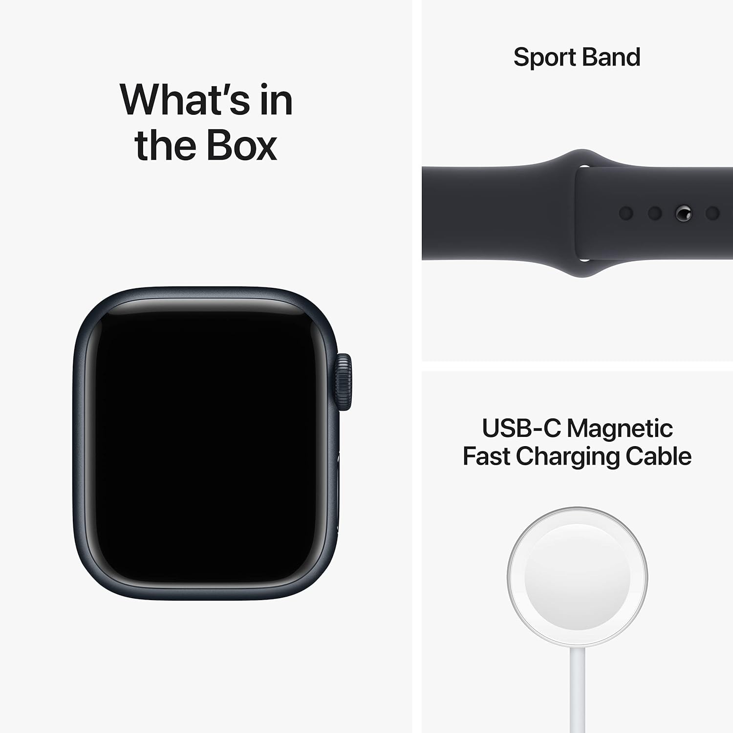 Apple Watch Series 8 MNU73LL/A Smartwatch Wi-Fi Voice Control 41mm Aluminum Case