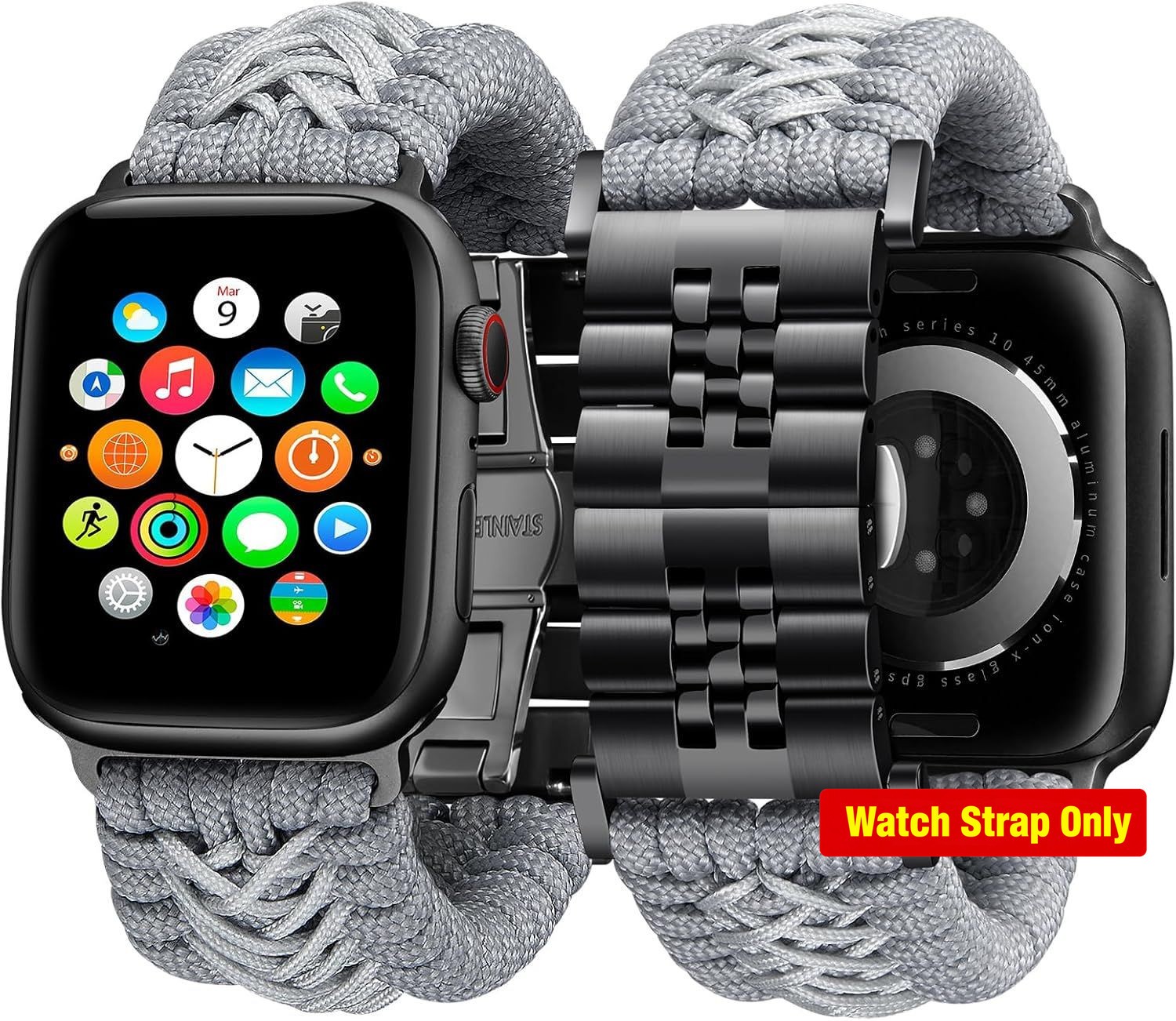 Braided Paracord Strap Compatible with Apple Watch 49mm Series 11/10
