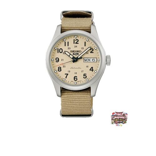 SEIKO 5 Sport SRPJ83 Beige Dial Nylon Automatic Watch