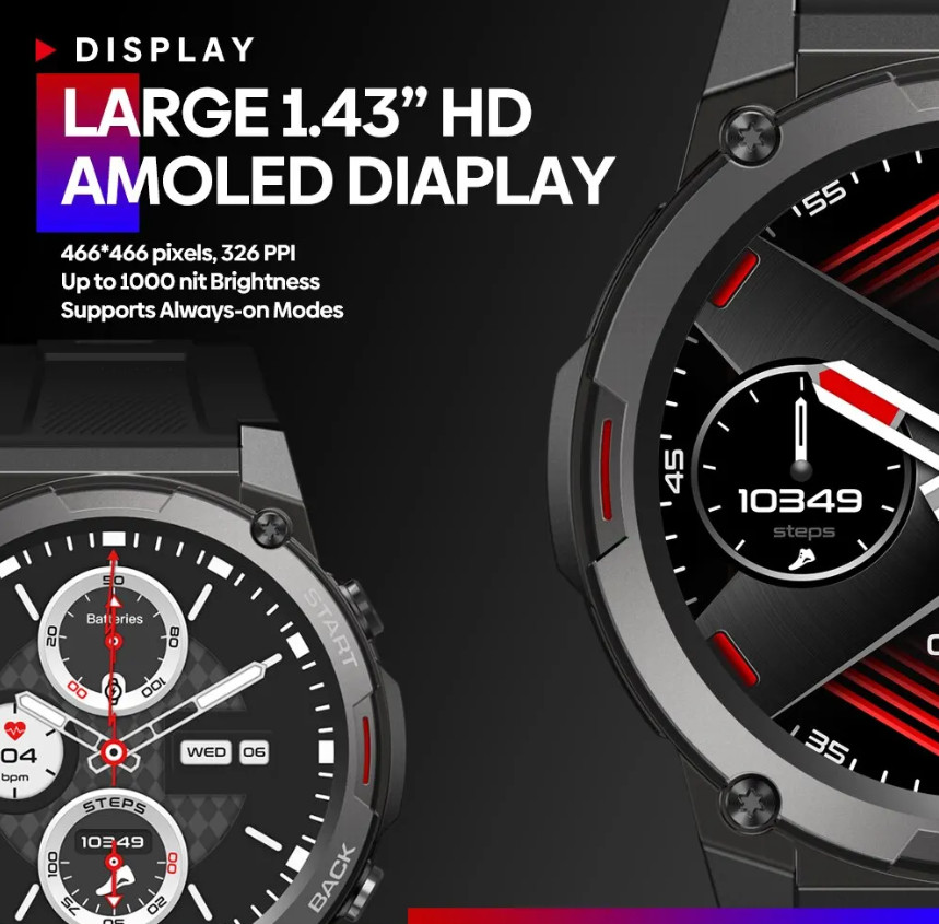 Gear Smart Watch VIBE 7 PRO Voice Calling Waterproof Fitness for Men and Women