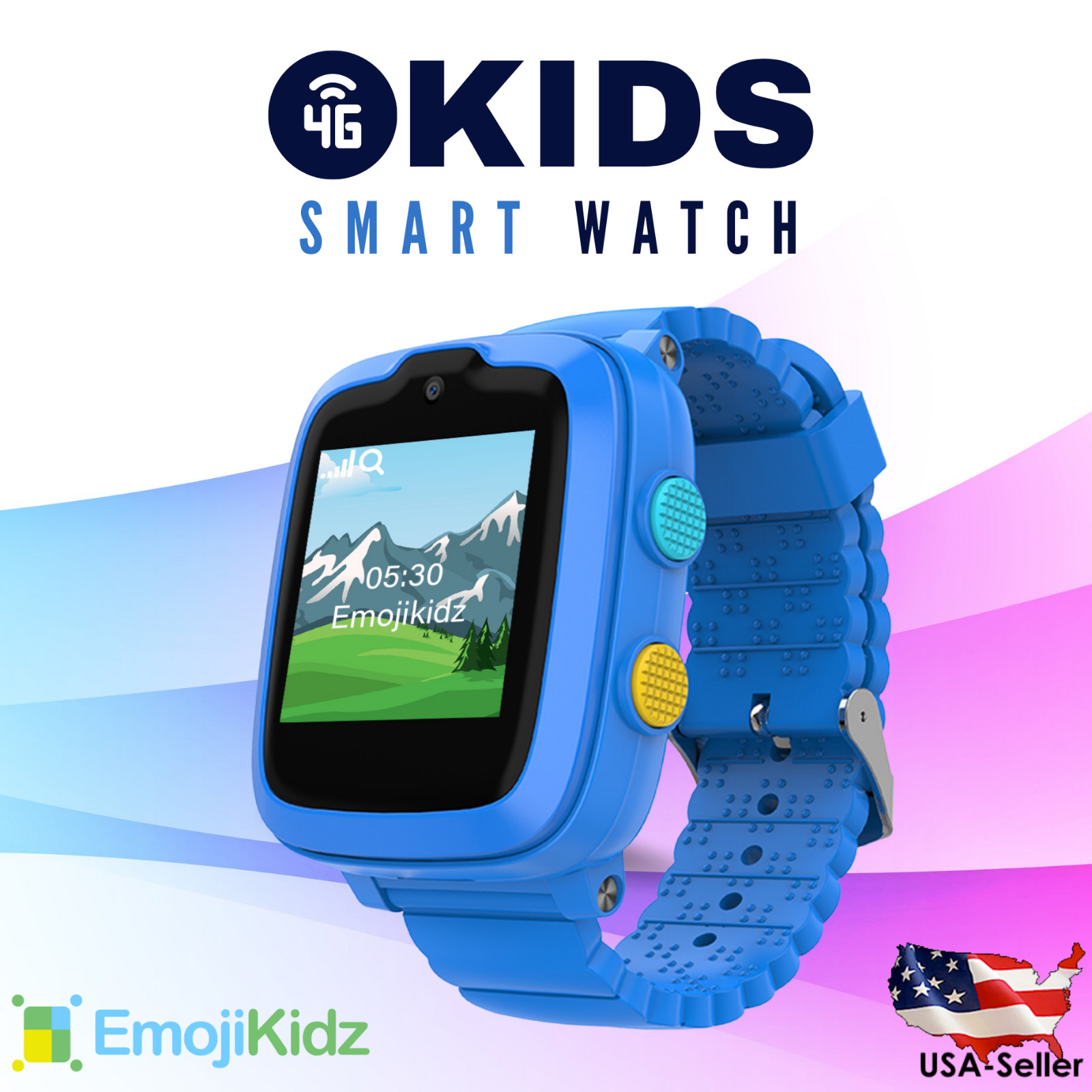 2023 Model Smartwatch -4G Kids Smart Watch w/ GPS Tracker | Touch Screen | Blue