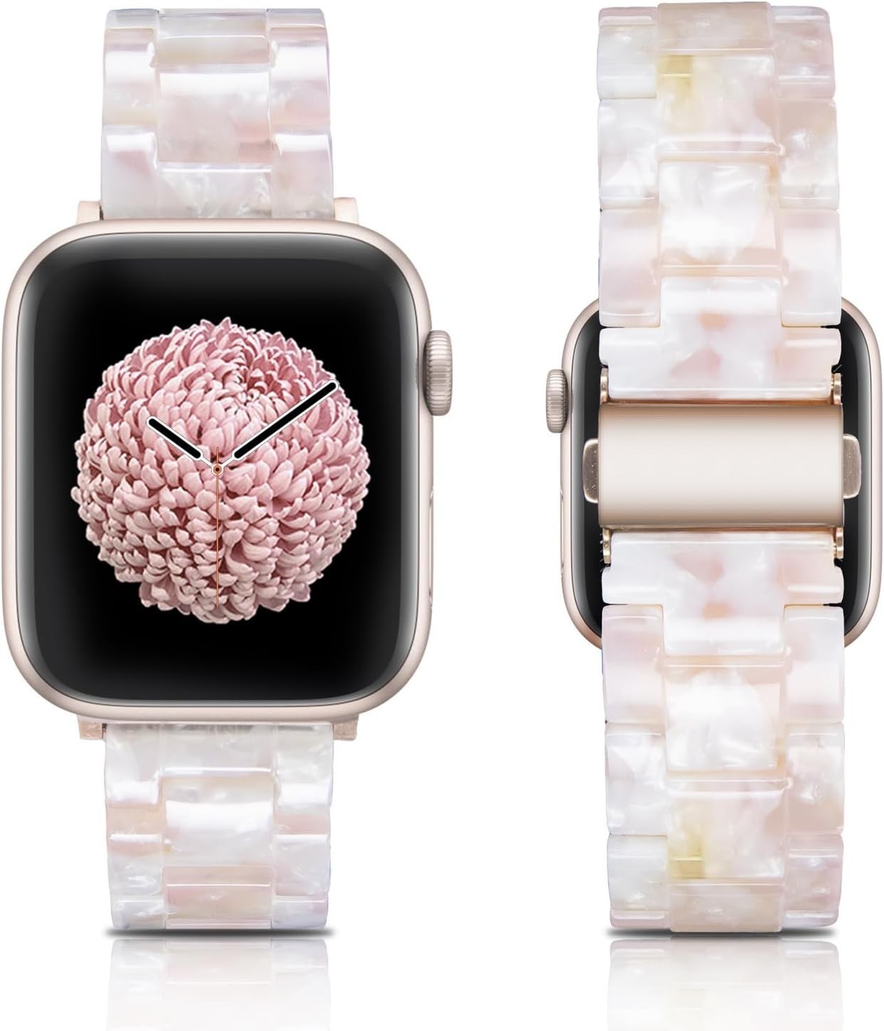 Light Resin Bracelet Strap for Apple Watch Series 9/8/7 38mm 40mm 41mm