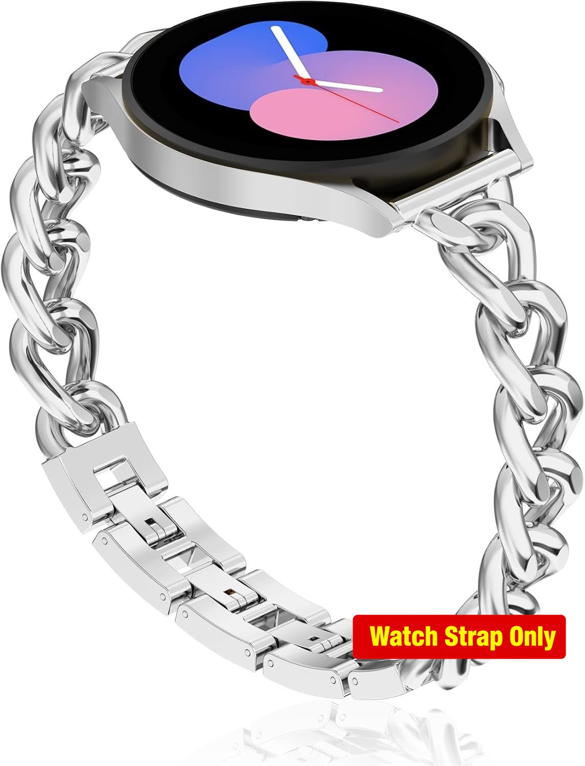 Only Strap For Samsung Galaxy Watch 7 6 5 4 40mm 44mm Metal Chain Band