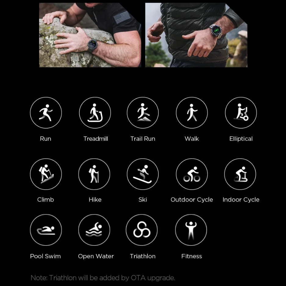Amazfit T-Rex Pro Smart Watch GPS Outdoor Rugged Fitness Tracker Men