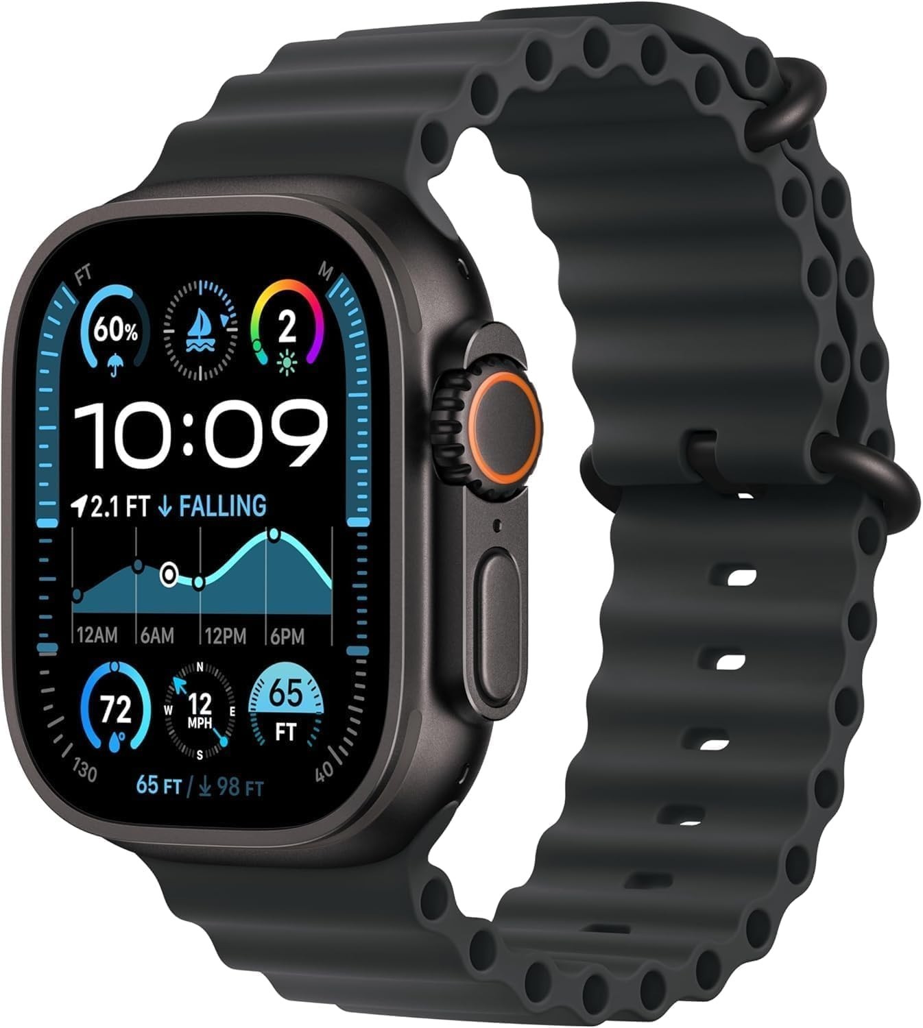 Apple Watch Ultra 2 GPS + Cellular 49mm Black Titanium Case Black Ocean Band