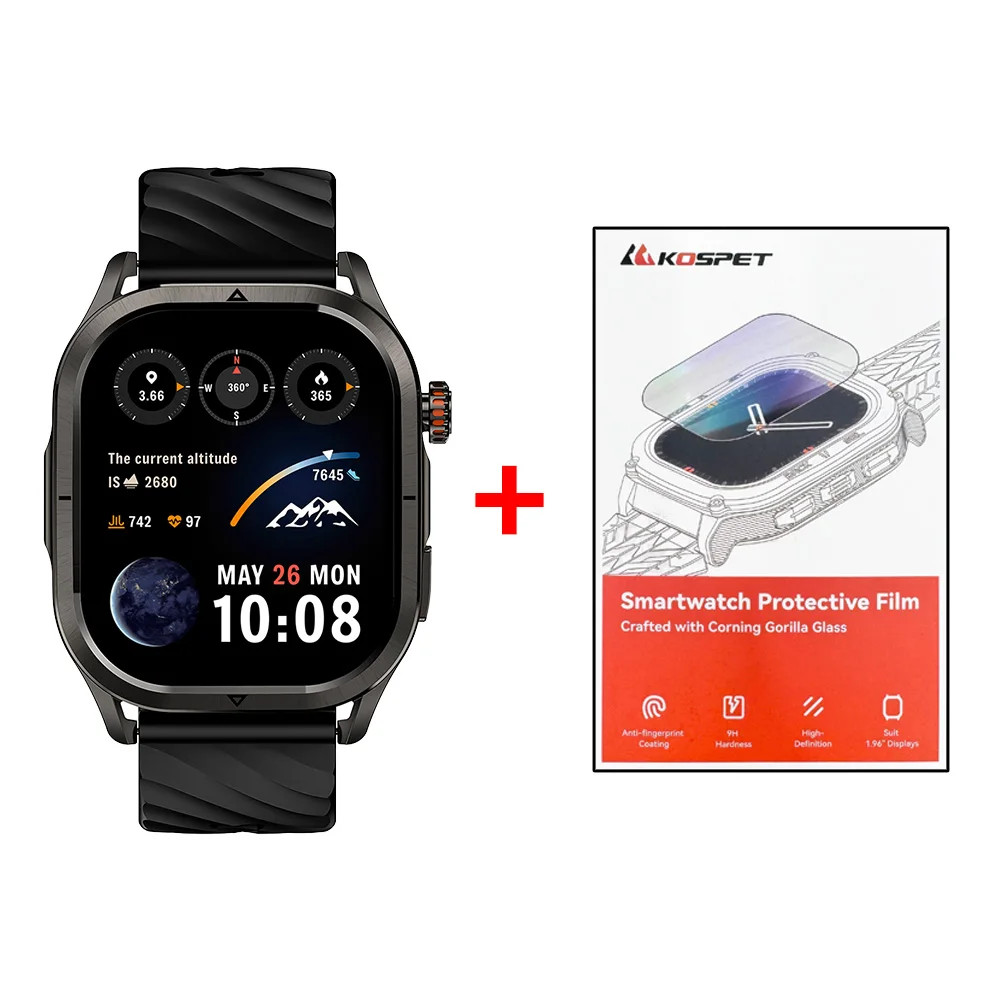 KOSPET MAGIC P10 Smart Watch for Men Dual-Band GPS Stainless Steel 5ATM BT Call