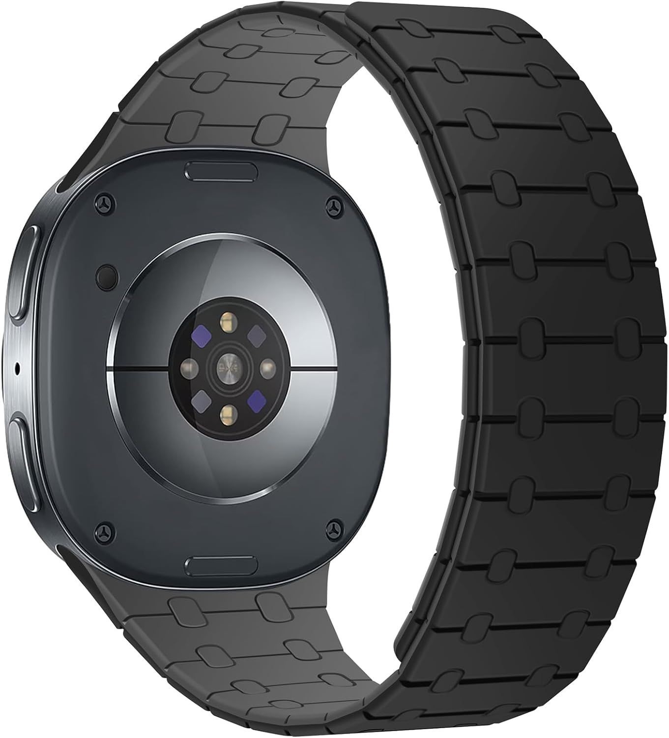 Sport Silicone Band for Samsung Galaxy Watch 9/8 Classic 40mm 44mm 46mm Black/Gr